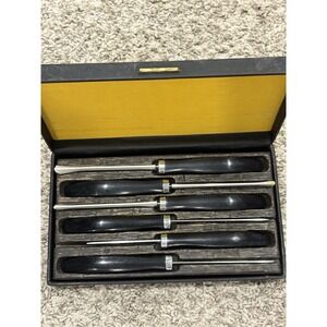 Vintage West Bend Steak Knives Set of 6 Hand Crafted USA Serrated Blades Boxed